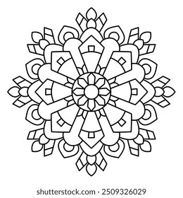 stunning mandala design for coloring book, mandala art for tattoo and henna design
