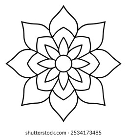 Impressionante Mandala Vetor Line Art.. Eleve sua criatividade
