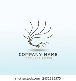 Stunning Minimalist Neuron Inspired Logo