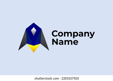 El impresionante y moderno logotipo de los cohetes es perfecto para su negocio que quiere ir rápido