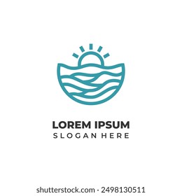Impresionante logotipo de Naturaleza con Elementos naturales escénicos