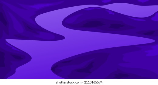 Stunning nature scenery, in color this year 2022, Very Peri Color. Vector Illustration Background.