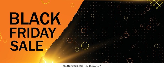 Um impressionante fundo de gradiente laranja e preto com brilhos, perfeito para eventos de venda exclusivos Black Friday e objetivos comerciais mágicos