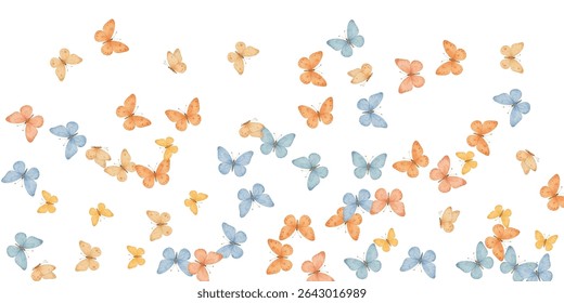 Stunning orange butterflies with orange accents on a white background. A perfect choice for nature-inspired designs, invitations, wallpapers, and decor. High-quality, vibrant, and eye-catching artwork
