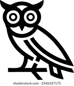 A stunning owl perched gracefully on a tree branch, with piercing eyes and a soft, textured feather coat