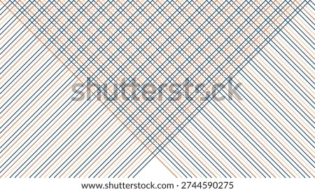 Stunning plaid pattern with vibrant blue and orange diagonal lines