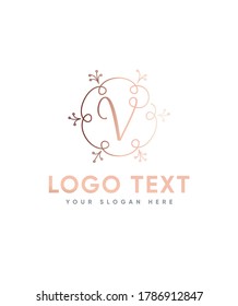 A stunning, playful and charming monogram letter type V logo template, Vector logo for business and company identity 