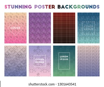 Stunning Poster Backgrounds. Actual geometric patterns, great vector illustration.