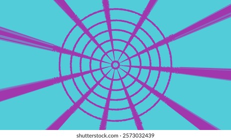 stunning purple and pink spider web against a serene blue background is a reminder that beauty can be found in the most unexpected places. Let your imagination weave its own story!