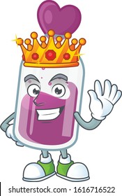 A stunning of purple potion stylized of King on cartoon mascot style