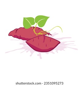 Stunning Purple Sweet Potato Vector Elements