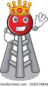A stunning of radio tower stylized of King on cartoon mascot style