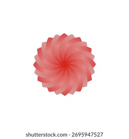A stunning red abstract shape