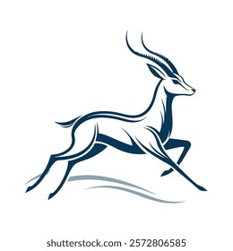 "Stunning running deer logo design, showcasing elegance, speed, and grace. Perfect for wildlife organizations, outdoor brands, sports teams, or personal branding. A versatile and high-quality design 