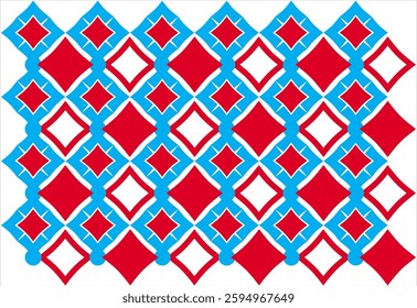 In a stunning setting, the combination of blue and red comes to life, creating a visually rich and detailed artwork. The vibrant contrast of colors adds energy and movement