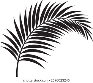 A stunning single palm leaf silhouette, symbolizing tropical beauty and serenity. This elegant design brings a refreshing, nature-inspired vibe.