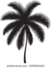 A stunning single palm leaf silhouette, symbolizing tropical beauty and serenity. This elegant design brings a refreshing, nature-inspired vibe.