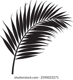 A stunning single palm leaf silhouette, symbolizing tropical beauty and serenity. This elegant design brings a refreshing, nature-inspired vibe.