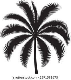 A stunning single palm leaf silhouette, symbolizing tropical beauty and serenity. This elegant design brings a refreshing, nature-inspired vibe.