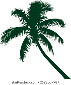 A stunning single palm leaf silhouette, symbolizing tropical beauty and serenity. This elegant design brings a refreshing, nature-inspired vibe.