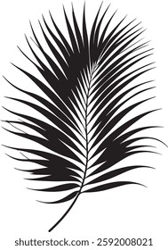 A stunning single palm leaf silhouette, symbolizing tropical beauty and serenity. This elegant design brings a refreshing, nature-inspired vibe.