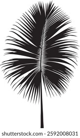 A stunning single palm leaf silhouette, symbolizing tropical beauty and serenity. This elegant design brings a refreshing, nature-inspired vibe.