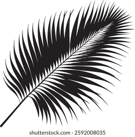 A stunning single palm leaf silhouette, symbolizing tropical beauty and serenity. This elegant design brings a refreshing, nature-inspired vibe.