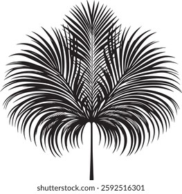 A stunning single palm leaf silhouette, symbolizing tropical beauty and serenity. This elegant design brings a refreshing, nature-inspired vibe.