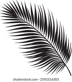 A stunning single palm leaf silhouette, symbolizing tropical beauty and serenity. This elegant design brings a refreshing, nature-inspired vibe.