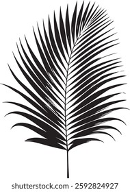 A stunning single palm leaf silhouette, symbolizing tropical beauty and serenity. This elegant design brings a refreshing, nature-inspired vibe.