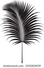 A stunning single palm leaf silhouette, symbolizing tropical beauty and serenity. This elegant design brings a refreshing, nature-inspired vibe.