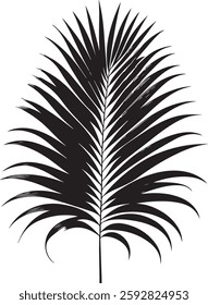 A stunning single palm leaf silhouette, symbolizing tropical beauty and serenity. This elegant design brings a refreshing, nature-inspired vibe.