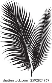 A stunning single palm leaf silhouette, symbolizing tropical beauty and serenity. This elegant design brings a refreshing, nature-inspired vibe.