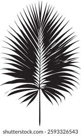  A stunning single palm leaf silhouette, symbolizing tropical beauty and serenity. This elegant design brings a refreshing, nature-inspired vibe.