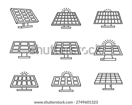 Stunning solar panel outline design for green technology projects