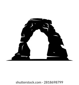 A stunning stone arch rock formation standing alone in a natural landscape setting