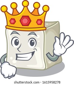 A stunning of sugar cube stylized of King on cartoon mascot style