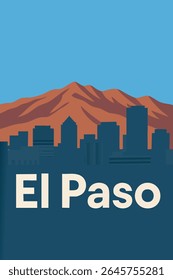 The stunning sunset over El Paso and the surrounding mountain peaks offers breathtaking views of the desert landscape, creating a serene and peaceful retreat