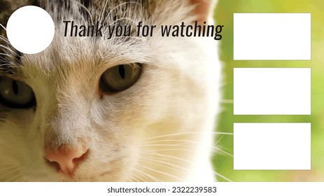 Stunning Vector design for pet lovers - Youtube video end screen design to attract more viewers - Video end screen design - End Screen templates