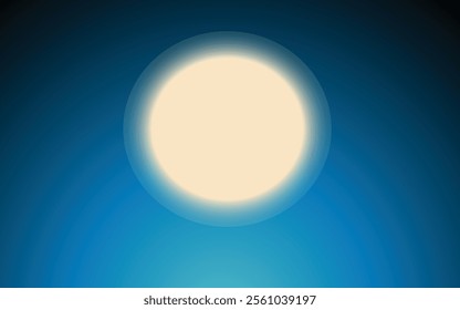 Stunning vector of a full moon illuminating a serene, starry night sky with subtle gradient hues. Ideal for dreamy designs, celestial themes, and nightscape illustrations.