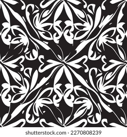 Stunning vector illustration features a black and white background with an intricate and stylish pattern that's sure to catch your eye