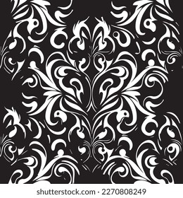 La asombrosa ilustración vectorial presenta un fondo blanco y negro con un patrón intrincado y elegante que seguro atraerá la atención