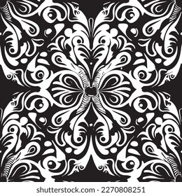 Stunning vector illustration features a black and white background with an intricate and stylish pattern that's sure to catch your eye