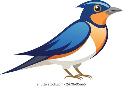 A stunning vector illustration of a martin bird, showcasing its elegance and beauty. Perfect for design projects, this detailed artwork captures the essence of the bird. Keywords: vector, artwork, ill