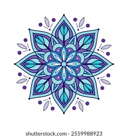 
A stunning vector mandala featuring a round, intricately detailed ornament inspired by ethnic patterns, perfect for decorative art, logos, and cultural design.