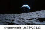 Stunning View of Earth from the moon Surface