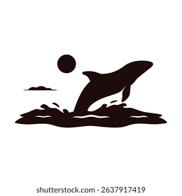 Stunning whale breaching; dramatic ocean splash. High-resolution image perfect for various uses. jump water wildlife mammal nature animal marine sea oceanic wildlife 