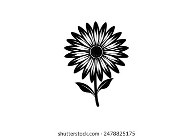 Stunningly crafted, this vector illustration showcases the exquisite beauty of an African Daisy with intricate detail and vibrant colors.