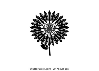 Esta Ilustración vectorial, asombrosamente elaborada, muestra la exquisita belleza de una margarita africana con detalles intrincados y colores vibrantes.