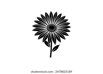 Stunningly crafted, this vector illustration showcases the exquisite beauty of an African Daisy with intricate detail and vibrant colors.